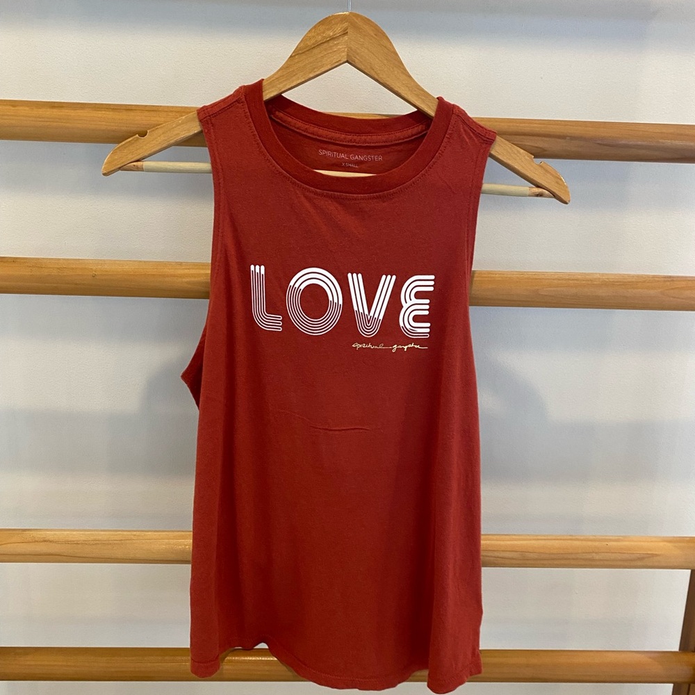 Spiritual gangster, love lines Jade muscle tank brand new with tags